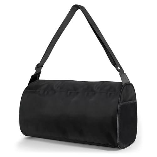 Small Gym Bag for Travel - Lightweight Waterproof Duffel - 15 Inches Black