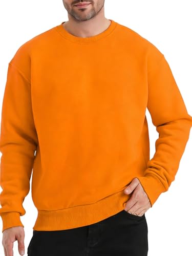 Men's Breathable Long Sleeve Crewneck Sweatshirt - Athletic Pullover