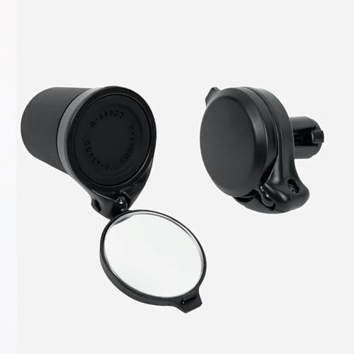 THE BEAM Corky Urban Folding Rear-View Bicycle Mirror – Black, 360° Rotation