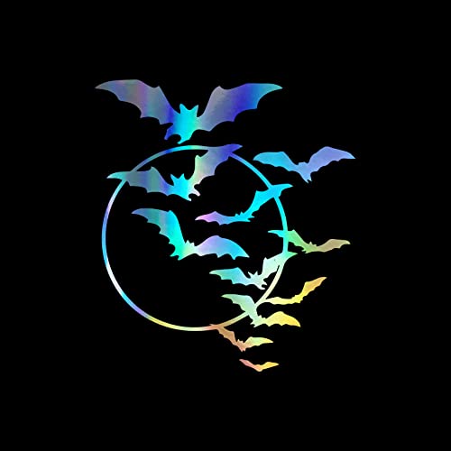 Holographic Flying Bats Vinyl Decal Sticker - 4" x 5.5"