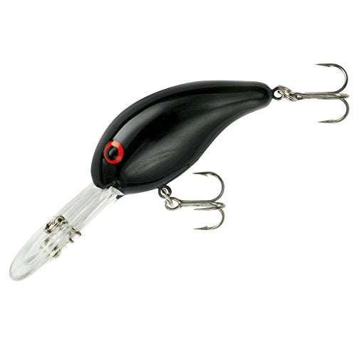 Bandit Lures 300 Series Bass Lure – Solid Black, 2" / 3/8oz