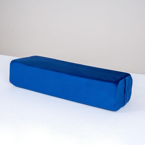 Yoga Bolster Pillow Set - Rectangular & Cylinder, Blue