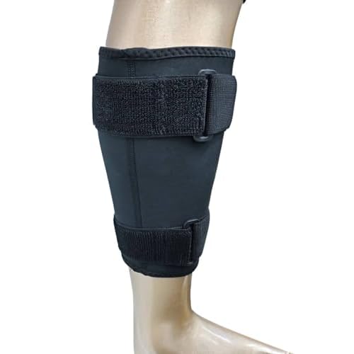 Ankle Monitor Cover for Parole, Probation, House Arrest, GPS, SCRAM Alcohol Bracelet Cover Up, Immigration, Sex Offenders - Black Neoprene, Adjustable Elastic Hook and Loop Straps