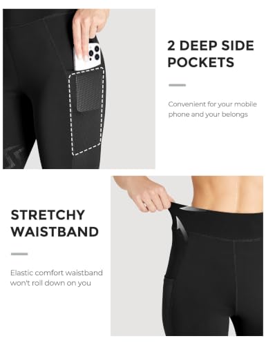 Horse Riding Pants for Women - Silicone Knee-Patch Grip, Medium Black