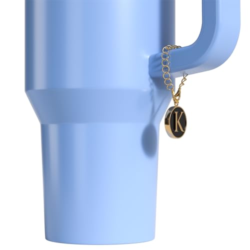 Initial Straw Cover and Charm Set for 10mm Tumbler Straws - Letter K