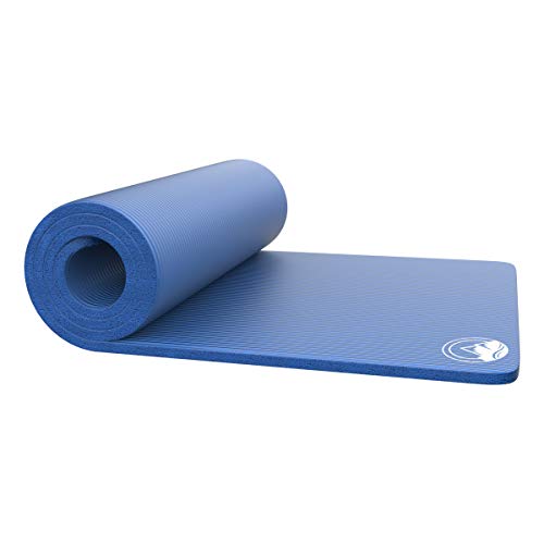 Blue Foam Sleeping Pad for Camping - 0.75-Inch Thick Waterproof Sleep Mat with Carry Straps by Wakeman Outdoors
