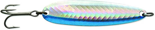 Luhr Jensen Krocodile Spoon with Treble Hook - Blue Silver Reflex, 1 Oz, 3 1/4 Inch