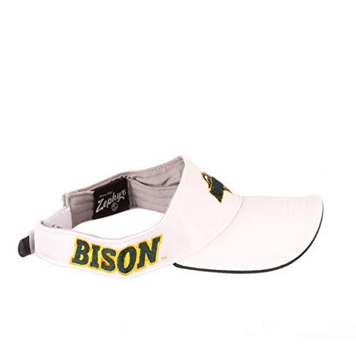 North Dakota State Bison White Velcro Visor Hat - NCAA Golf Cap