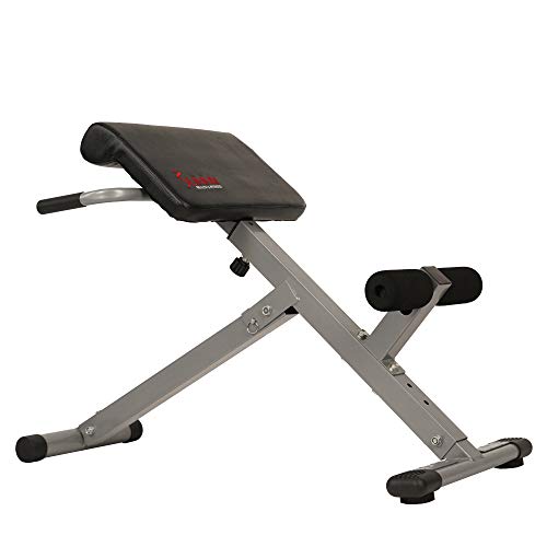 Roman Chair for Home Gym - Adjustable Height, Foldable, Silver