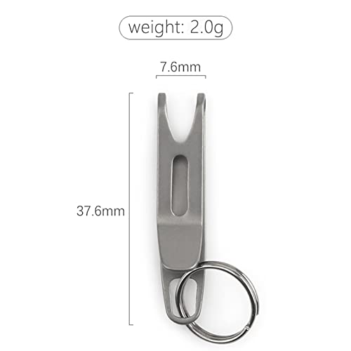 Titanium Clasp 3 PCS - Mini Key Ring & Pocket Suspension Clip, Durable & Lightweight
