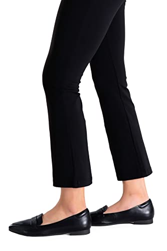 Yogipace Kick Flare Cropped Yoga Dress Pants, 26" Inseam, Black