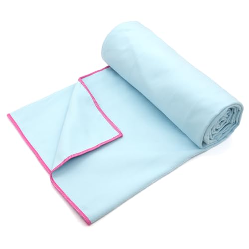 Ultra-Absorbent Microfiber Yoga Mat Towel - Z-Blue & Purple (2 Pack)