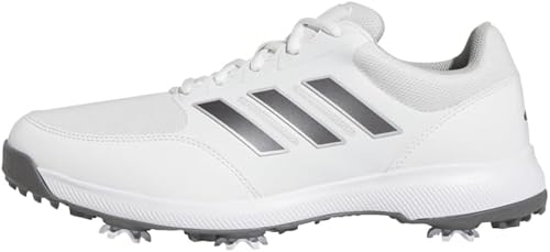adidas Tech Response 3.0 Golf Shoes - White/Dark Silver Metallic