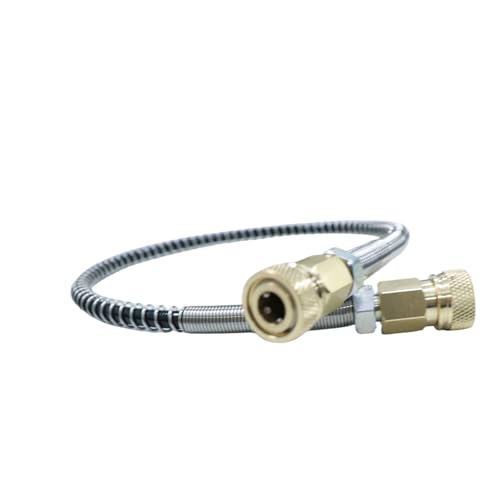 20-Inch Paintball Airsoft Fill Hose with 8mm Male Connector