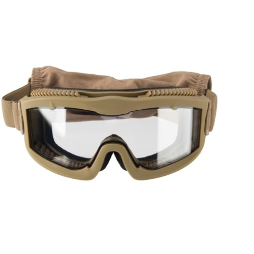 Airsoft Tactical Safety Goggles - ANSI Z87.1 Anti-Fog - Tan