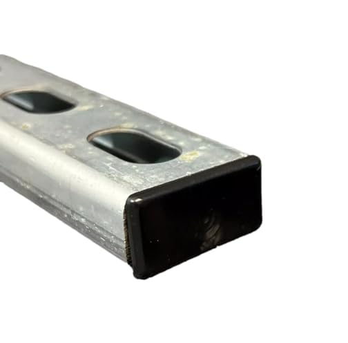 Low Profile Plastic Safety End Caps for Unistrut Channel Short Black (13/16" x 1-5/8") (10)