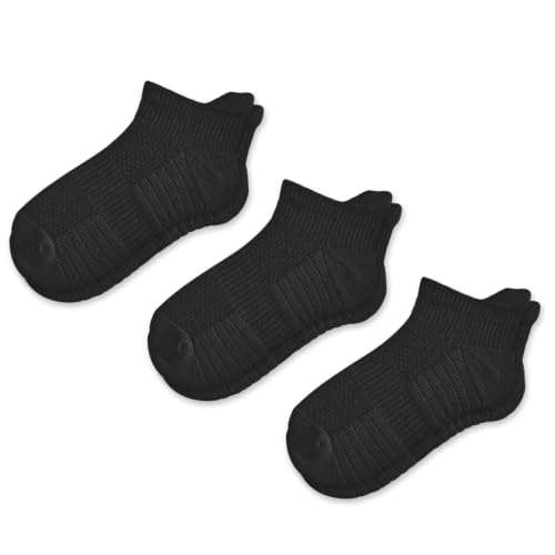 Viasox Medium Black Ankle Compression Socks 3 Pack 14 mmHg Support for Men & Women