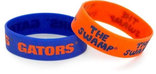 NCAA Silicone Rubber Bracelet Set - Florida Gators, 2-Pack