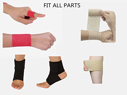 Self-Adhesive Bandage Wrap - 2 Inch, 6 Pack, Mixed Colors