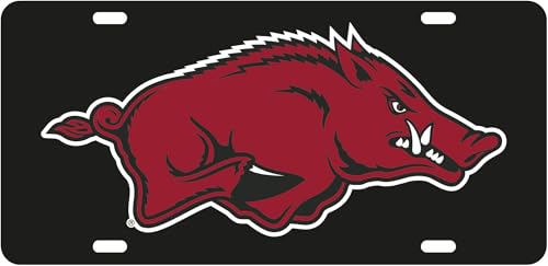 College License Plate Tag - Arkansas - Black Car Accessory
