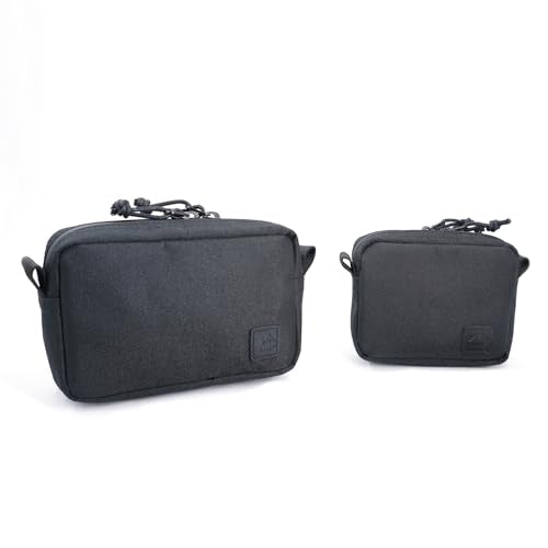Diodrio 2-Pack Belt Pouches for Men & Women, Water-Resistant EDC Zipper Organizer