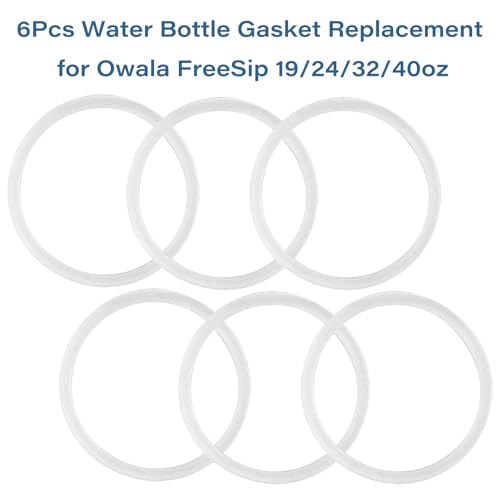 6 Pcs Silicone Sealing Gasket Replacement for Water Bottle Lids - Clear