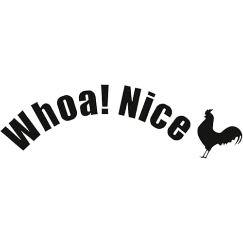 Funny Toilet Stickers, Whoa Nice Bathroom Decal, Wall Art, Removable Self-Adhesive Toilet Seat Stickers for Restroom Door