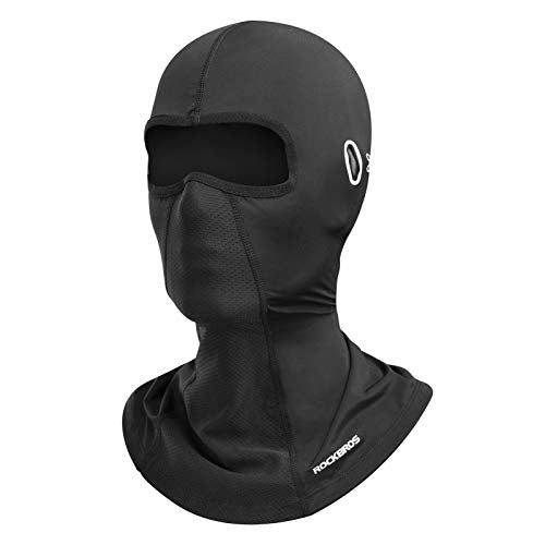 Summer Balaclava Face Mask - Cooling Neck Gaiter - One Size Black