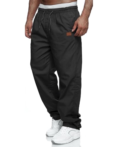 Rela Bota Men's X-Large Black Cargo Jogger Pants with Drawstring