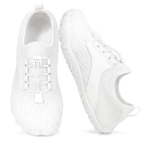 Hi-Y2Kgirls Barefoot Water Shoes for Men & Women 2026 Quick Dry Non-Slip Wide Toe Beach Footwear, 7.5W Women / 6.5W Men, White