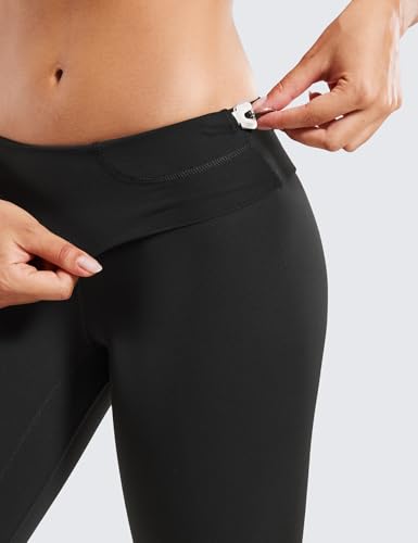 CRZ YOGA Super High Waist Leggings 28" - Large Black, Luxurious Soft Fit