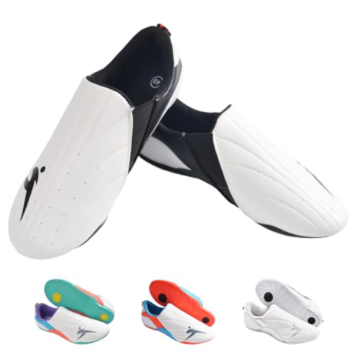 DEWEAR Fitness Unisex Taekwondo Karate Martial Arts Shoes 10 White & Black Kids Youth Adult