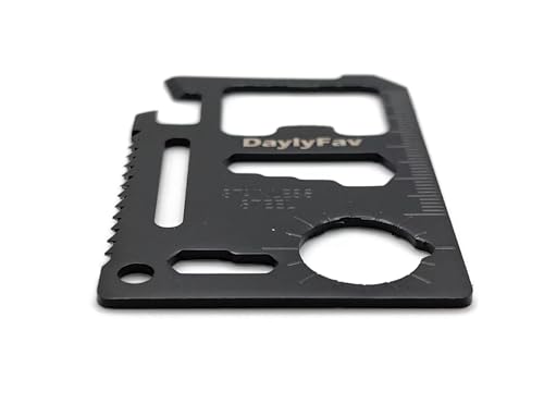 11-in-1 Stainless Steel Credit Card Multitool - Compact Everyday Carry Tool