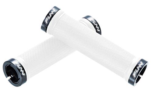 Funn Combat MTB Bike Grips with Double Lock On Clamp - White