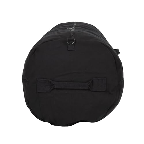 Stansport Deluxe Canvas Duffel Bag - 50x18x18in for Gym Travel Storage, Black