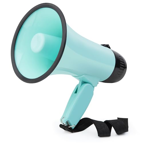 20 Watt Portable Megaphone with Siren & Recording - Light Green