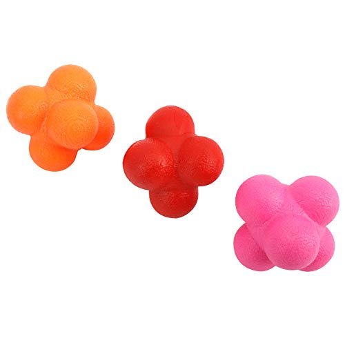 6 PCS Rubber Reaction Balls for Agility & Reflex Training