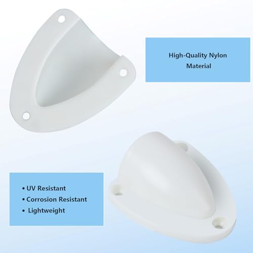 4-Pack Marine Clamshell Wire Vent Cover - 2.5-inch Nylon - White