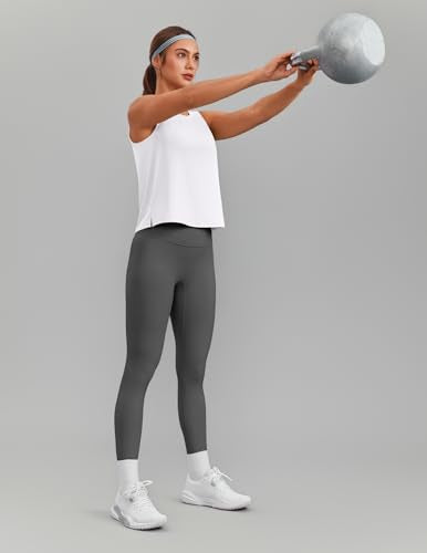 Cooling Crop Tank Top for Women - UPF 50+, Quick-Dry, Small/White