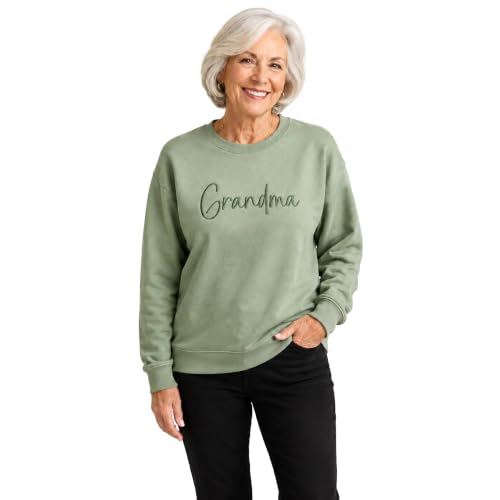 Large Grandma Embroidered Sweatshirt - Cozy Gift for Grandma