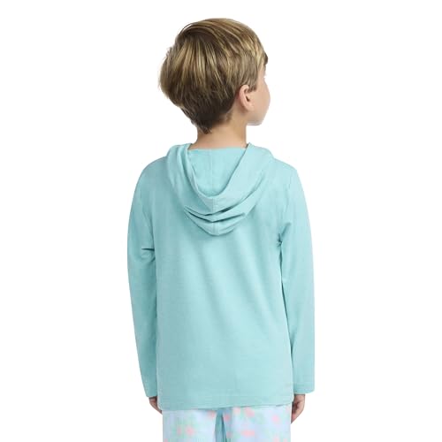 Hurley Boys' Long Sleeve UPF 50+ Rash Guard Swim Shirt - Medium, Harbor Green, Hooded