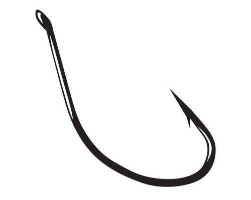 Fishing Hooks - Gamakatsu Split Shot/Drop Shot - Black, Size 2 (Pack of 6)