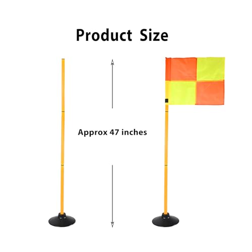 Soccer Corner Flags Set with Adjustable Training Poles - Set of 4