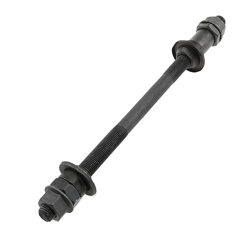 190MM Bicycle Rear Hub Axle Kit - 3/8 Inch Black, Durable Design
