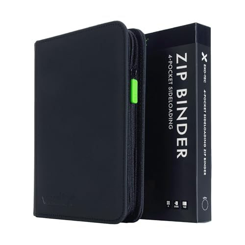 4-Pocket Zip Trading Card Binder for 160 Cards - Water-Resistant