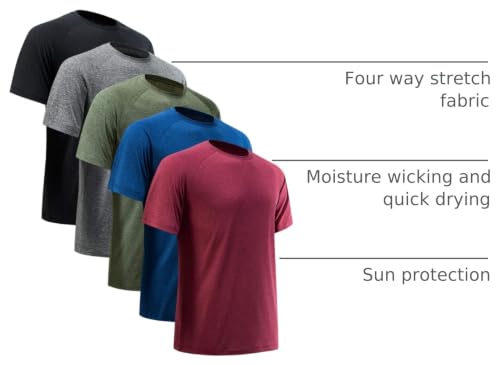 Men's Quick Dry Workout T-Shirt - Moisture Wicking & Breathable