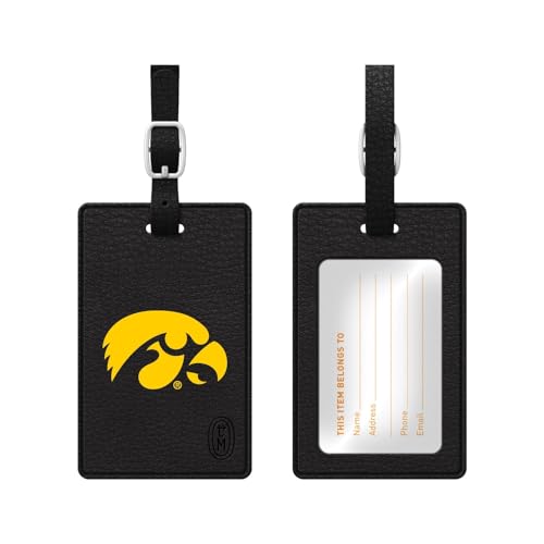 Durable Faux Leather Luggage Tag - University of Iowa Classic