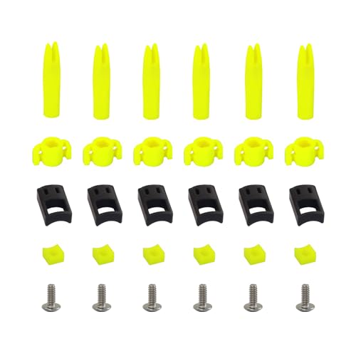 Bowfishing Arrows Safety Slides Kit - 5/16 Inch, Pack of 6