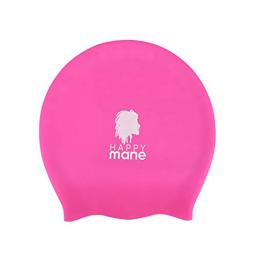 Happy Mane Silicone Swim Cap for Dreads - Pink - Fits Braids & Locs