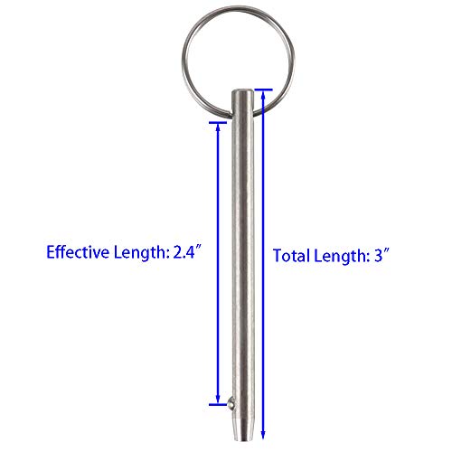 2 Pack Quick Release Pins - 316 Stainless Steel Marine Hardware